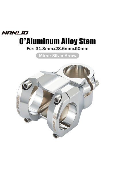 Choice ساق دراجة نانليو عالية القوة بلون فضي لامع، قطر 28.6 × 31.8 مم، طول 50...