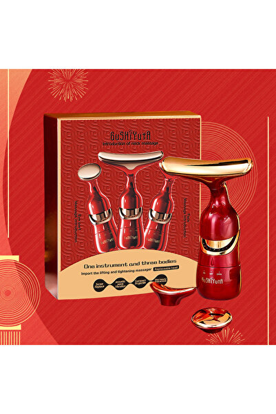 Choice جهاز Red1 3 في 1 لشد الوجه، تدليك الرقبة والوجه والعينين، تنحيف الوجه، شد البشرة بتقنية EMS