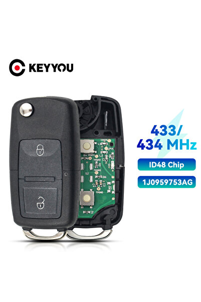 Choice مفتاح سيارة عن بعد من KEYYOU لسيارات فولكس فاجن جولف 4 و5 وباسات B5 وB...