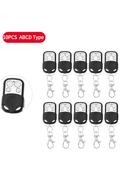 ALLOYSEED 10 قطع من النوع ABCD، 5/10 قطع، جهاز نسخ ذكي بتردد 433 ميجاهرتز، جهاز تحكم عن بعد بأربعة أزرار، باب مرآب كهربائي