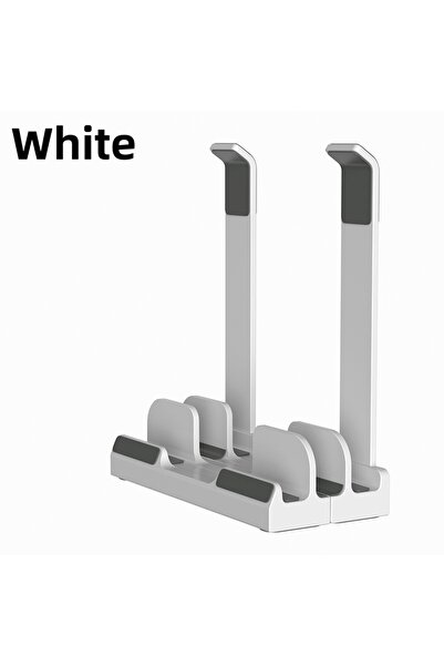 GOOJODOQ WHITE Foldable Laptop Stand Notebook Computer Holder Accessories for Macbook iPad Tablet Phone Stora