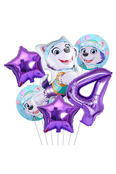 PAW PATROL 6pcs set 32inch 4 6Pcs Foil Latex Balloons set lovely Everest Zuma Kid Birthday Party Dec