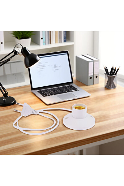 Choice EU LED Stand Lamp Holder E27 Bulb Plug Dome Socket With Cable Base For Table Light Night Stands L...