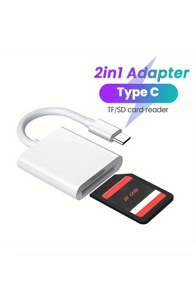 Choice محول قارئ بطاقات SD/TF ثنائي الوظائف (USB Type-C و Lightning) لأجهزة i...