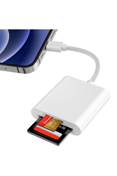 Choice محول قارئ بطاقات SD/TF ثنائي الوظائف لأجهزة iPhone 15 و 14 و 13 و 12 و...