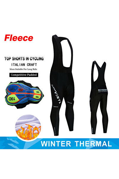 Choice XXL Pants 2 Cycling Bib Pants Winter Thermal Fleece Cycling Bibs Tights 19D Gel Padded Pro Hot Warm
