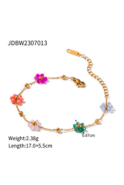 Choice سوار نسائي مصنوع يدويًا من الفولاذ المقاوم للصدأ من يو وورلد، مقاوم لل...