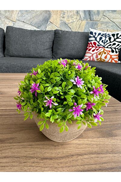 FB Cup Premium Yapay Çiçek Saksıda Pembe Dekoratif Ev Ofis Bitkisi 🌸