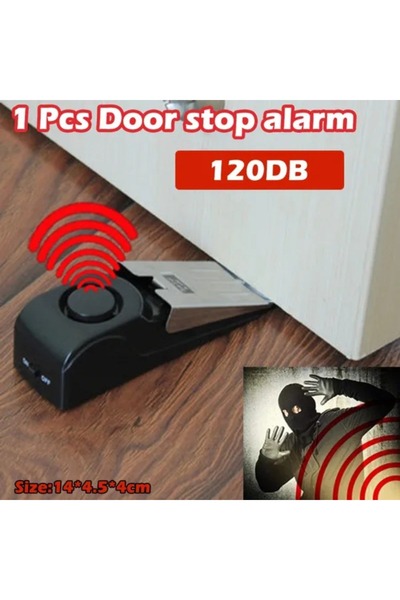 Choice 1 Pc Mini Wireless Alarm Door Stop Alarm 120dB Great for Home Wedge Sh...