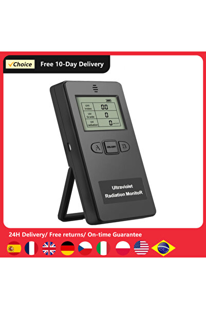 ANENG كاشف الأشعة فوق البنفسجية الرقمي المحمول الأسود، مقياس الأشعة فوق البنف...