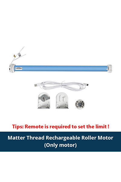 Choice محرك فقط لستائر دوارة ذكية من نوع Zemismart Matter Over Thread، مزود ببطارية مدمجة، مناسب لستائر 38 مم