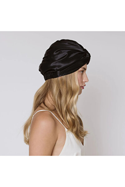 ZAVO %100 Mulberry İpek Saç Bonesi – Gece Saç Koruma, İz Yapmaz - SİYAH