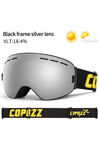 Choice Black Silver COPOZZ Men Women Brand Ski Goggles Snowboard Goggles Glas...