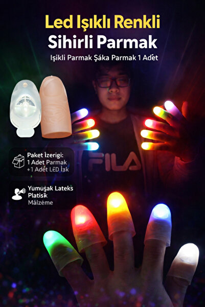 Tamsena Store LED Işıklı Renkli Sihirli Parmak Şaka Oyuncağı – Işıklı Parmak ...