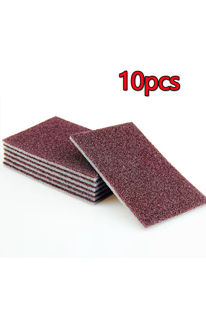choice2 10 قطع من إسفنج الصنفرة البني المحمر، لفة واحدة/10 قطع، مناديل تنظيف ...
