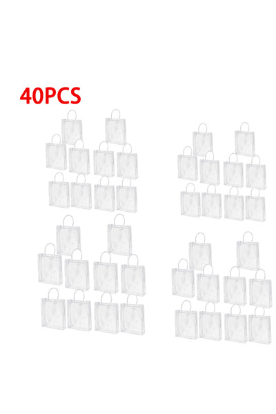 Choice20 حقيبة تعليقة بلاستيكية شفافة قابلة لإعادة الاستخدام من مادة PVC، مقا...