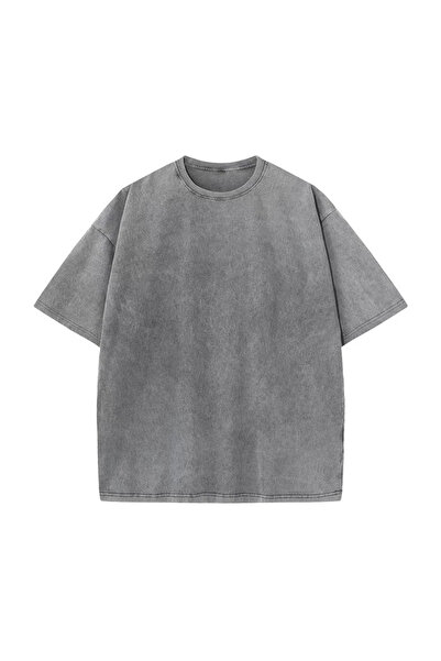 Choice تيشيرت رمادي مقاس XXXL، موديل 2026، بتصميم كلاسيكي مغسول، مستوحى من أز...