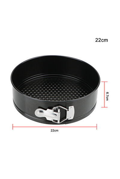 Choice قوالب كيك دائرية من الفولاذ الكربوني، قابلة للإزالة بقاعدة قطرها 22 سم...