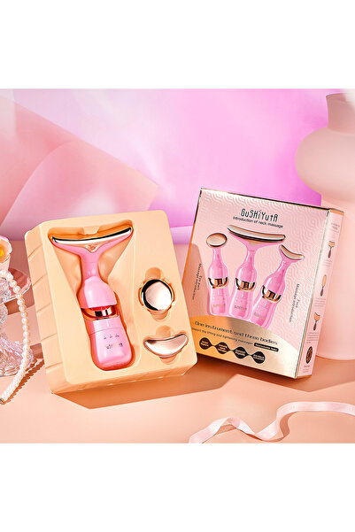Choice Pink 3 In 1 Facial Lifting Device Neck Facial Eye Massage Face Slimmer EMS Beauty Skin Tightening Wr