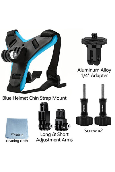 Choice حامل معدني لحزام الذقن لخوذة الدراجة النارية، متوافق مع كاميرات GoPro ...
