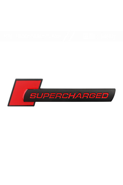 Choice Red Black 3D Metal Logo Supercharged Emblem Car Fender Badge Trunk Dec...