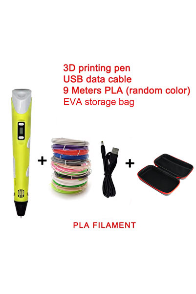Choice8 PLA Filagment 9 Meter yellow 9M PLA bag Electronic 3D Printing Pen wi...