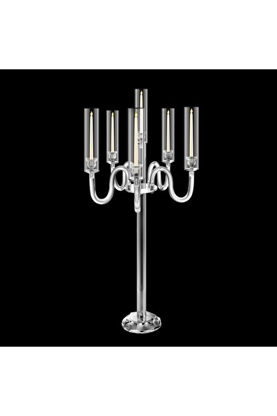 Choice حامل شموع شفاف من الأكريليك بخمسة أذرع - مثالي لغرفة المعيشة في حفلات الزفاف، وطاولة الطعام، وديكورات حفلات الزفاف