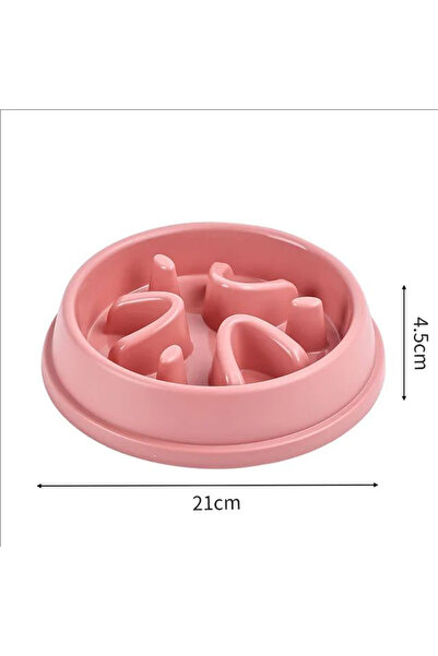 Choice وعاء طعام بطيء وردي اللون من بي بيت سبلايز، مقاس 21×21×4.5 سم، للكلاب ...