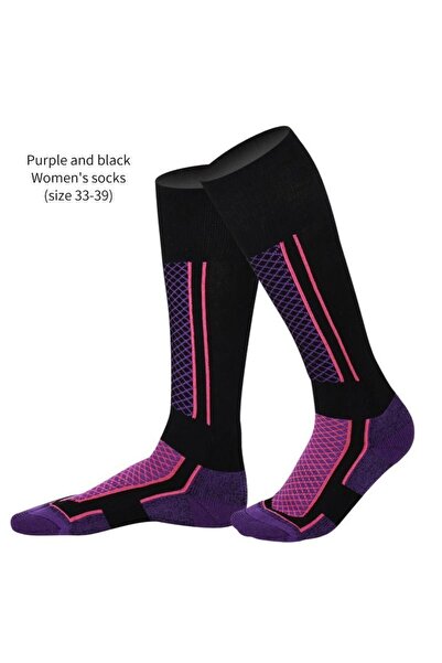 Choice زوج واحد من جوارب التزلج الشتوية السميكة الدافئة للنساء والرجال والأطف...