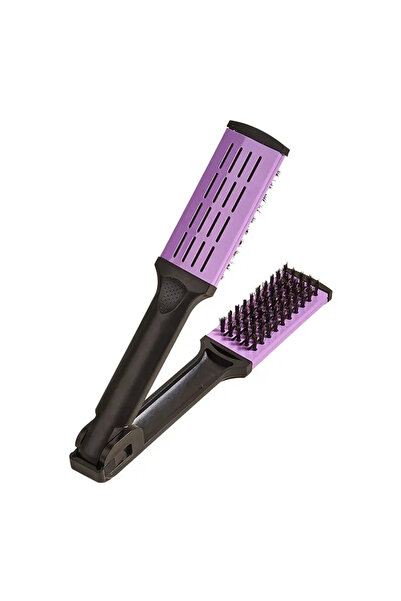 Choice Purple Splint Comb V Shape Hair Straightener Comb hair styling tools F...