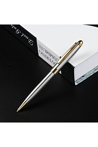 Choice أقلام حبر جاف فضية وذهبية، غلاف قلم حبر جاف قابل للسحب، قلم حبر جاف سل...