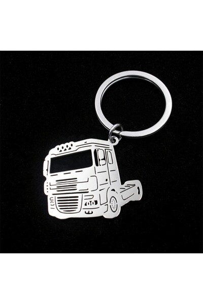 Choice New Cool Boy Men's Big Truck Keychain Stainless Steel Car Keychains Tr...