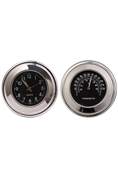 Choice 1 2PCS 7/8‘ Motorcycle Handlebar Mount Clock Watch Waterproof Luminous Motorcycle Bike Handlebar Di.