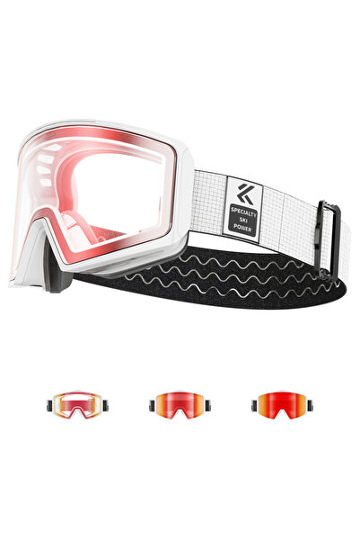 KAPVOE Photochromic-RE-03 Photochromic Ski Goggles Magnetic Anti-Fog Lenses UV400 Protection Men Wom