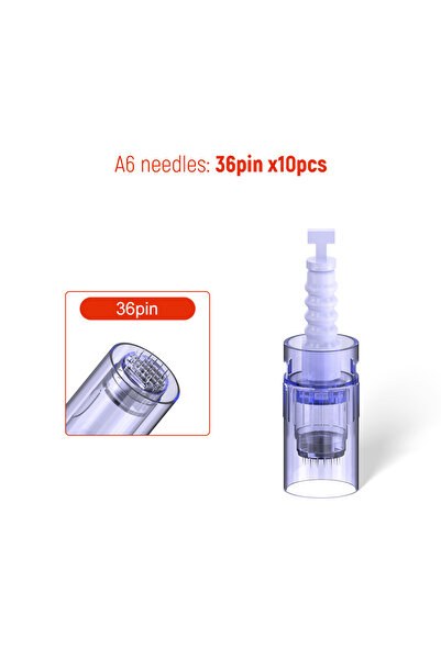 Choice 10 قطع - 36 دبوس إبرة قلم ديرما للوخز بالإبر الدقيقة لخرطوشة إبر نانو دقيقة A6 ذات حربة