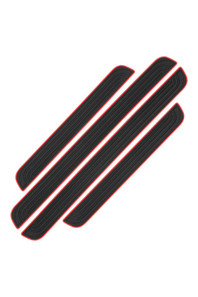 Choice 4pcs 4pcs Car Door Sill Scuff Covers Black Door Panel Guards Protector Trim Anti-scratch Exteri...