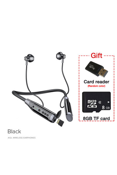 Choice سماعات أذن لاسلكية من إيرديكو، لون أسود، تدوم حتى 100 ساعة، صوت جهير ق...