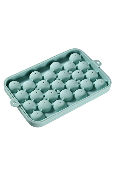 Choice Light Blue 25 Grids Silicone Ice Grid Ball Ice Cube Mold with Cover Ic...