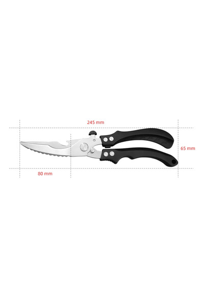 Choice Black Scissors Stainless Steel Chicken Bone Scissors Kitchen Scissors ...