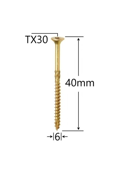 Mag-Krak Surub Dulgherie Cap Inecat 6x40 - 100buc/cutie