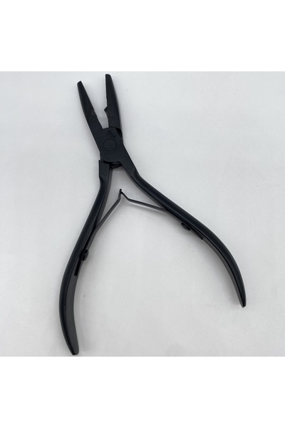 Choice كماشة سوداء من الفولاذ المقاوم للصدأ الفضي، قطعة واحدة، 5 بوصات، لتثبيت وصلات الشعر بالكيراتين