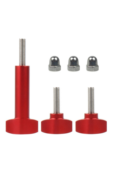 Choice غوص وغطس 1xL 2xS أحمر مع غطاء برغي إبهام M5 مسمار من الفولاذ المقاوم للصدأ ورأس على شكل حرف T من سبائك الألومنيوم