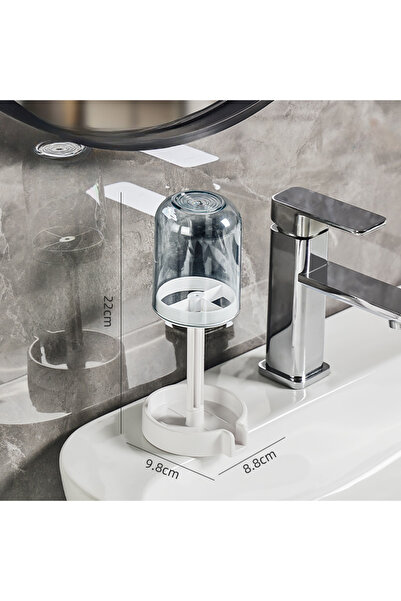 Choice حامل فرشاة أسنان أزرق اللون مزود بغطاء واقٍ من الغبار، وتصميم لتصريف ا...