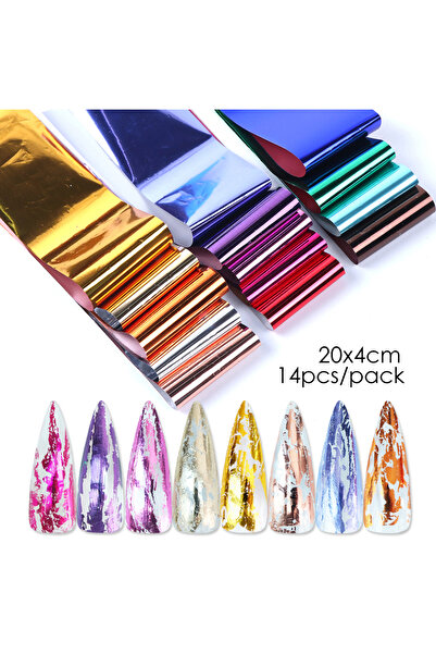 Choice 996 Pack 10pcs Matte Metallic Nail Foils Gold Silver Metallic Mirror Starry Paper Gel Polishing Tran