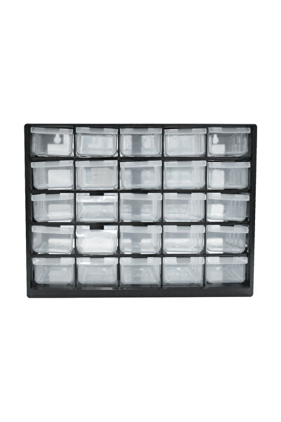 Choice1 Black 25 Multi-grid Drawer Parts Box Wall-mounted Screw Classificatio...