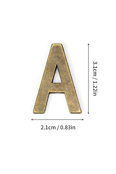 Choice A Metal Self Adhesive House Number English Alphabet Letters for Apartment Room Door Plate Table Mai.