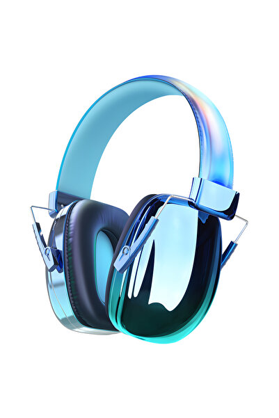 Choice سماعات رأس QearFun زرقاء اللون بدون علبة، مزودة بخاصية إلغاء الضوضاء ب...