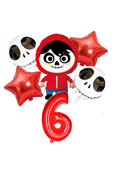 Choice مجموعة من 6 قطع، بالونات كرتونية للأولاد بتصميم كوكو، بالونات فويل لله...