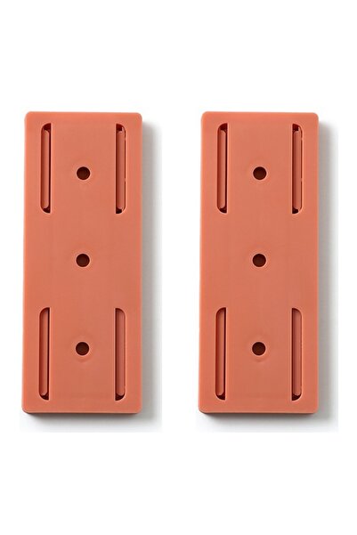 Choice حامل جداري برتقالي اللون، قطعتان، مثبت قابس بدون ثقب، لاصق ذاتي، مثبت ...