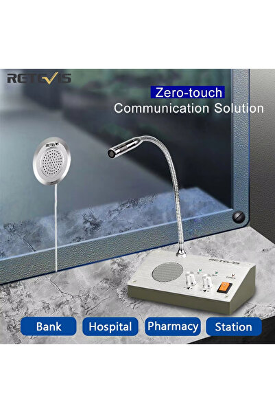 Choice EU Retevis RT-9908 Dual Way Window Intercom System Bank Counter Interp...
